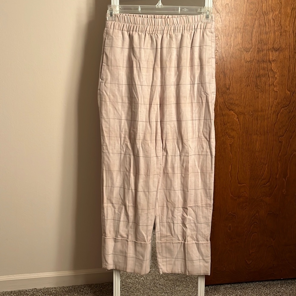 Beige Zara Waistband Pants